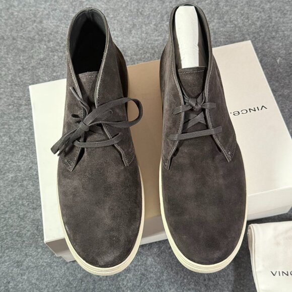 Vince Charcoal Suede Chukka Boots - Picture 1 of 10